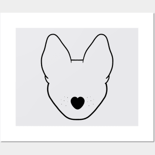 SHepherd Dog Outline Posters and Art